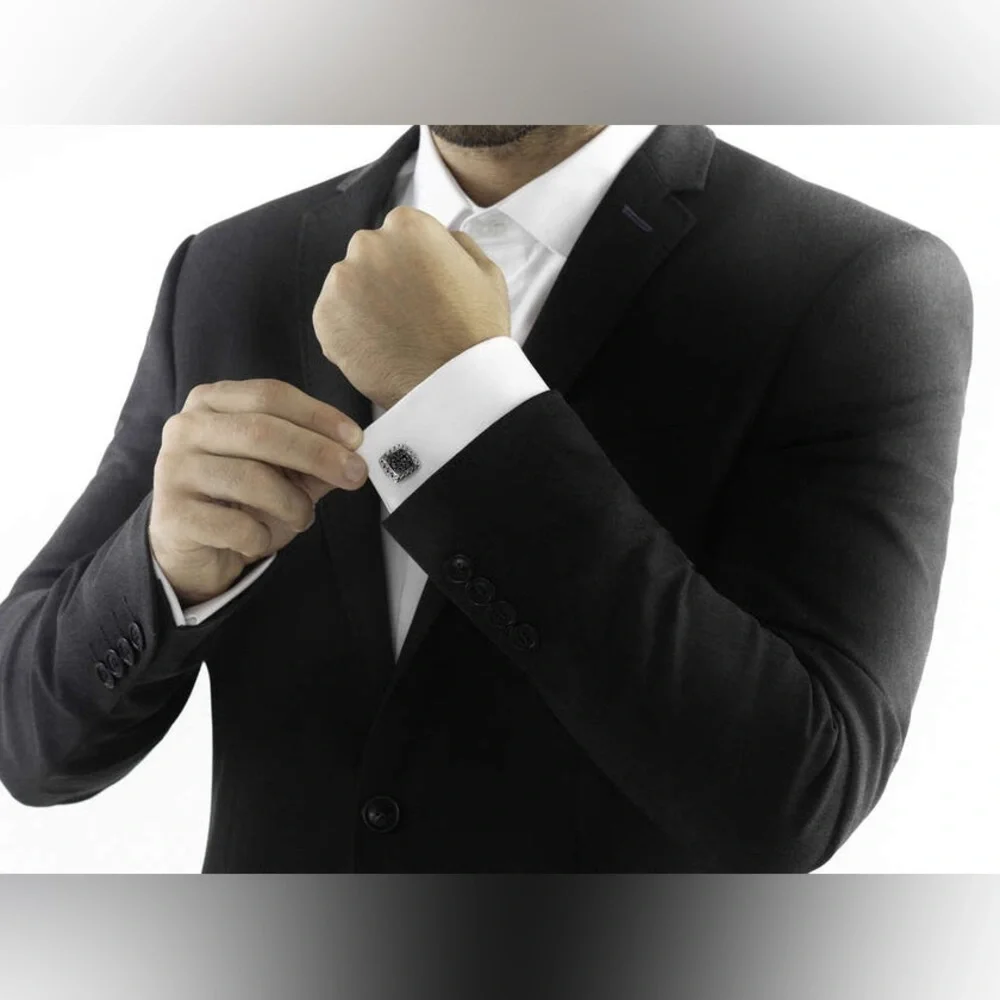 John Hardy Classic Chain Cufflinks with Black Sapphire